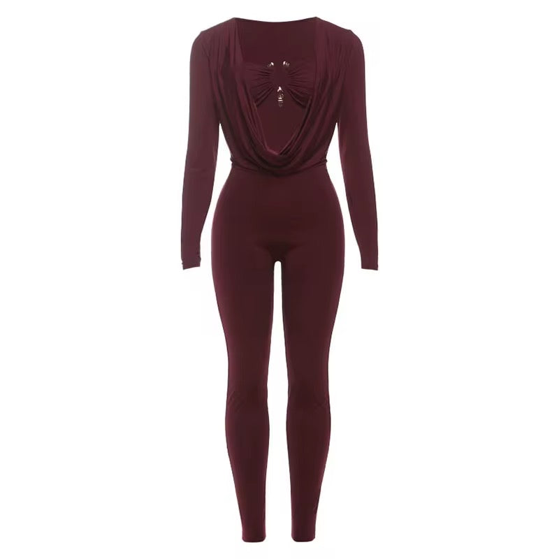 Baiz Burgundy Jumpsuit