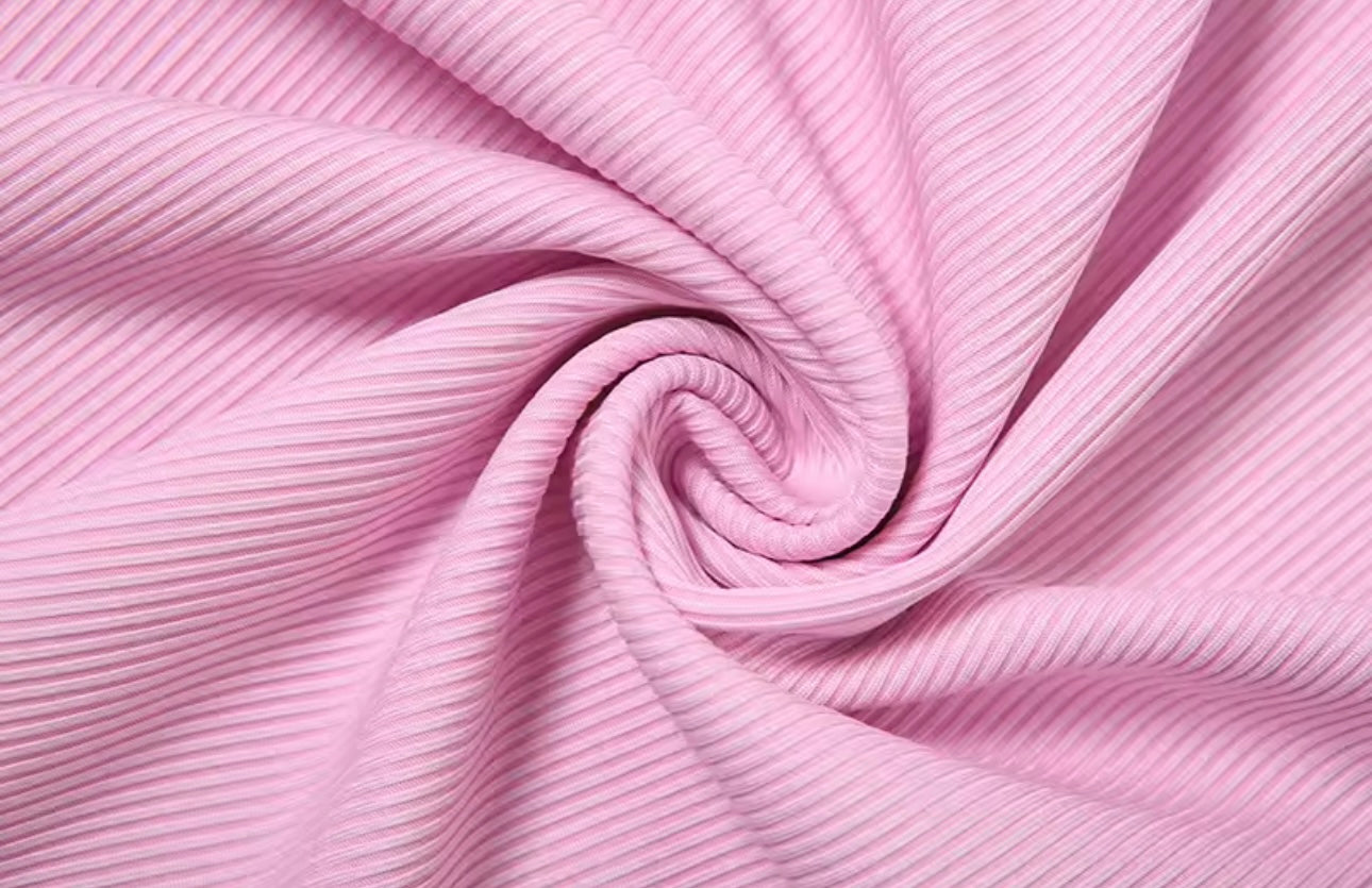 Jace Pink Two Piece Ribbed Skirt Set