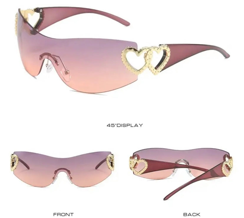 No Love Purple Haze Tint Gold Frame Shades