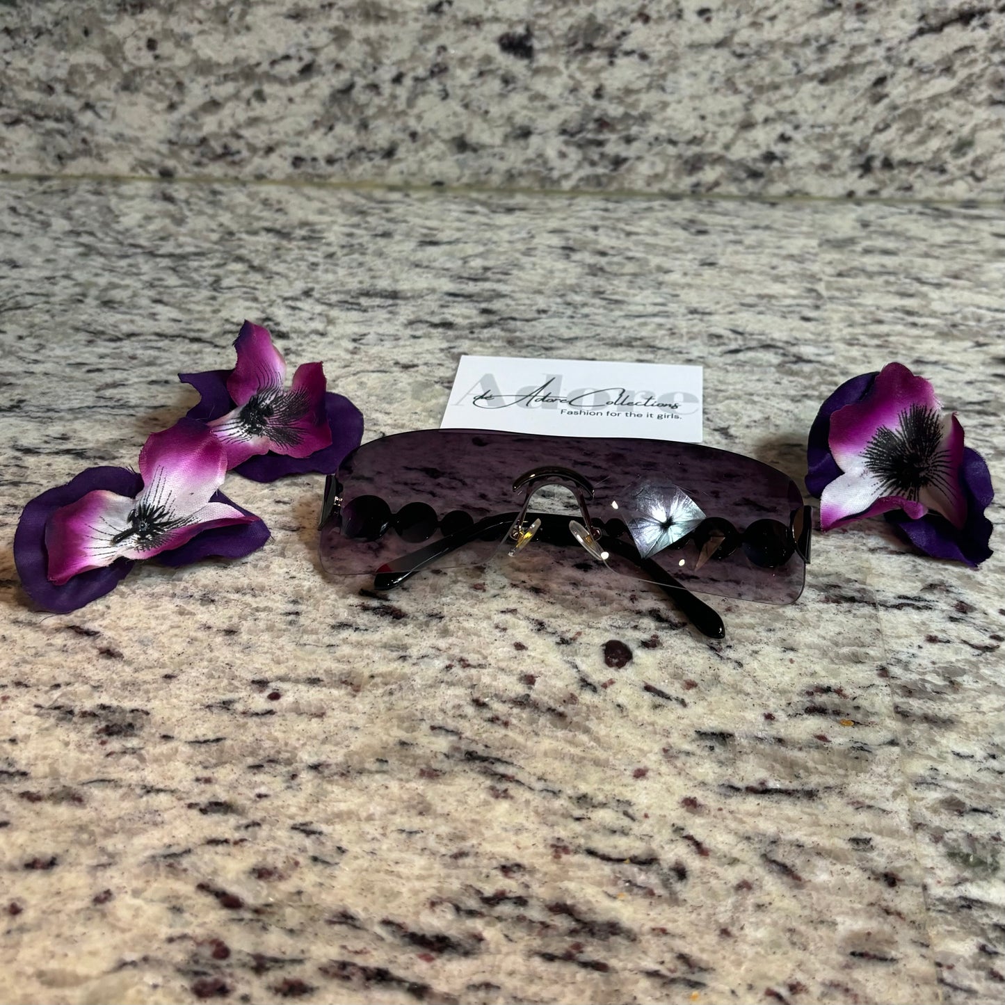 Lick Purple Tinted Circle Design Frame Shades