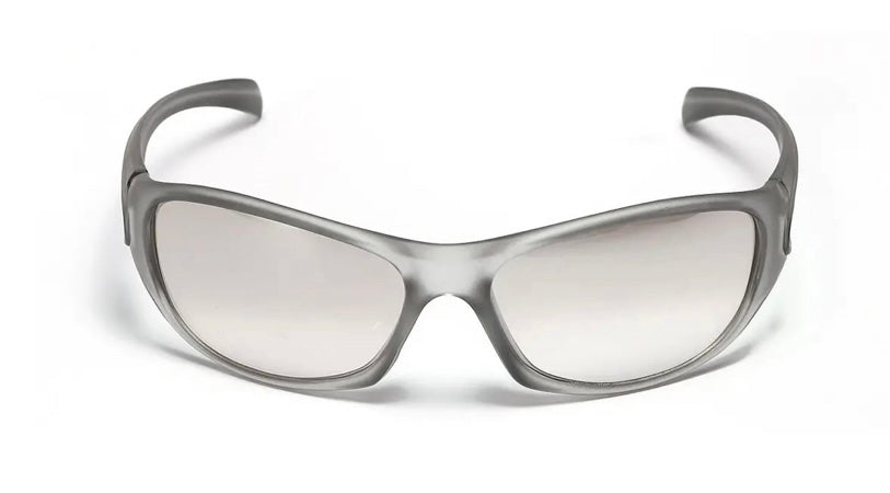 Bicken Silver Tint Gray Transparent Frame Shades