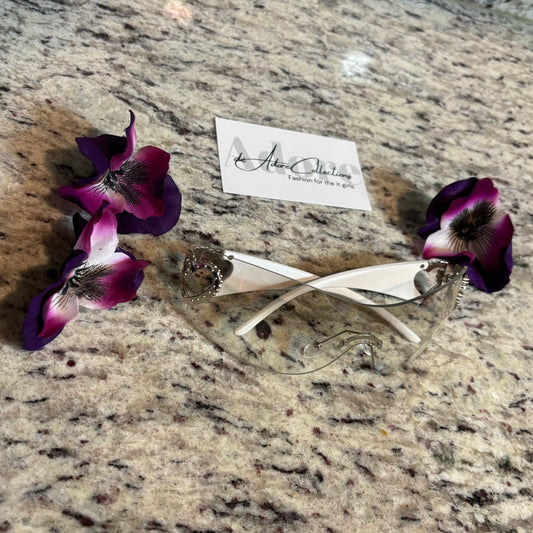 No Love Transparent Clear Tint Silver Frame Shades