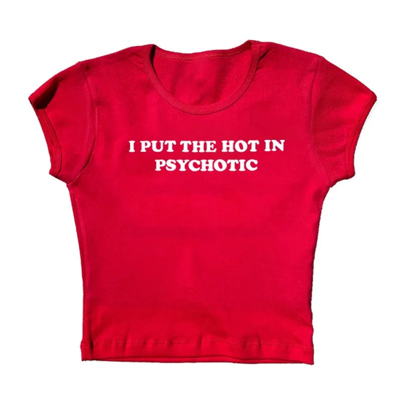Psychotic Red Crop Top