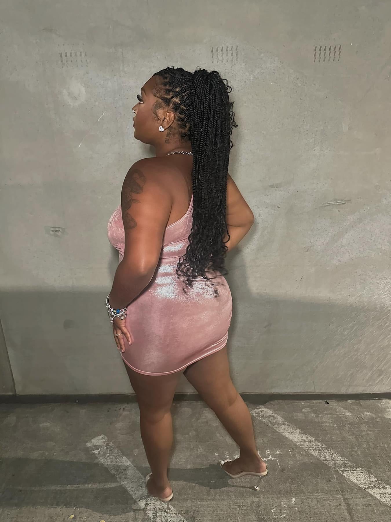 Callie Pink Metallic Mini Dress