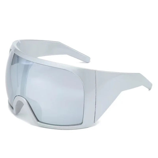 Shots Silver Reflective Tint Large Silver Frame Shades