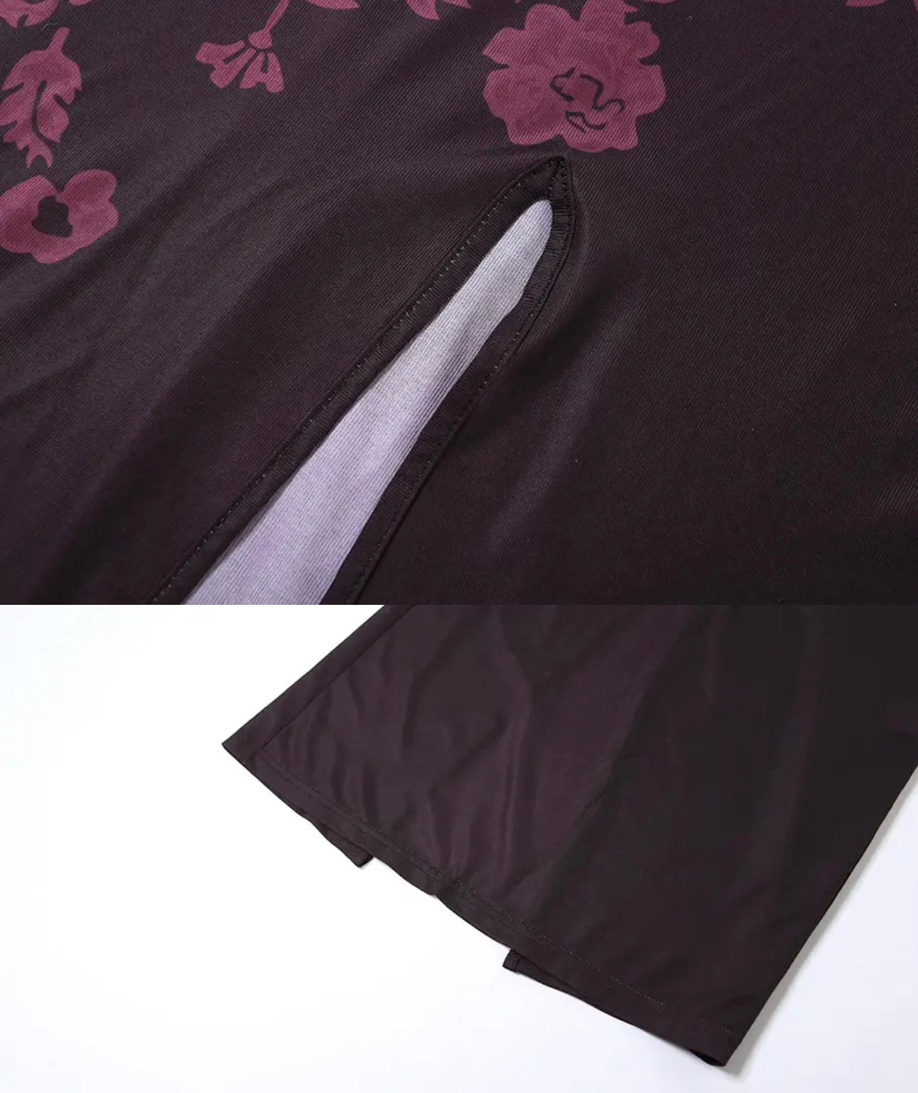 Sica Elegant Floral Purple Maxi Dress