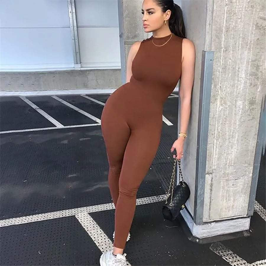 Rere Brown Essential Everyday Jumpsuit