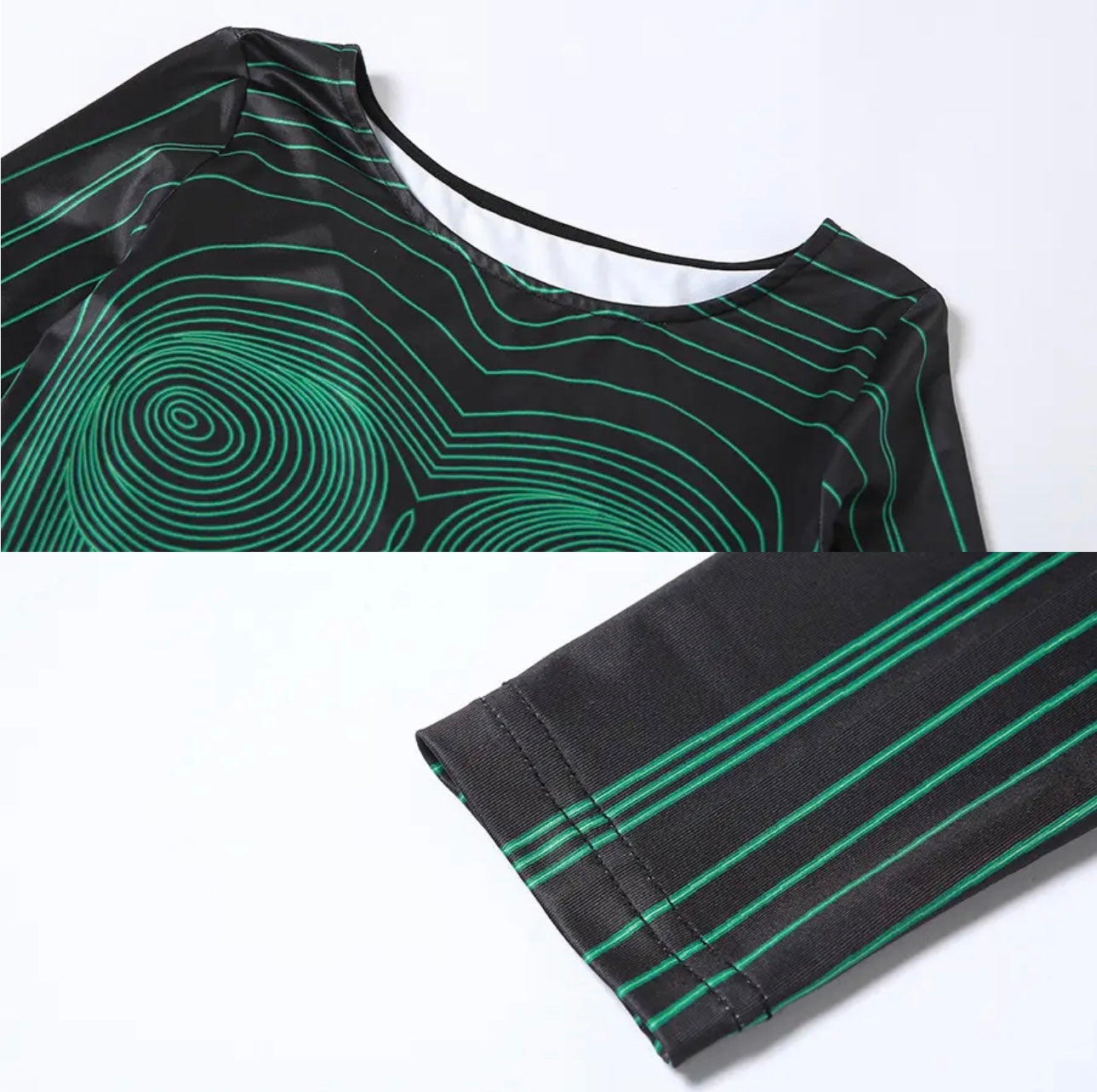 Roxe Black Green Maxi Dress