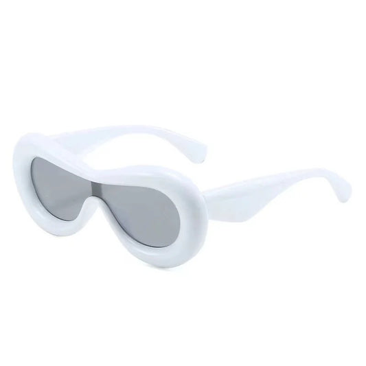 Kay White Frame Black Tint Lens Shades