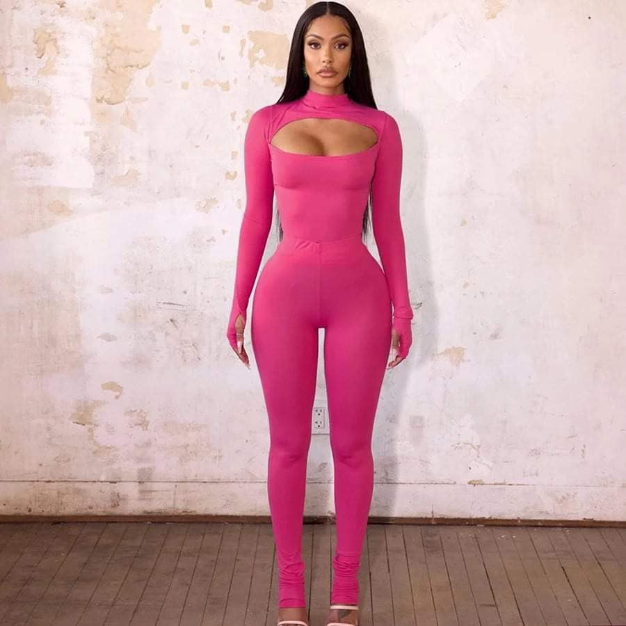 Stunna Lace Jumpsuit - Pink – Marnae Boutique