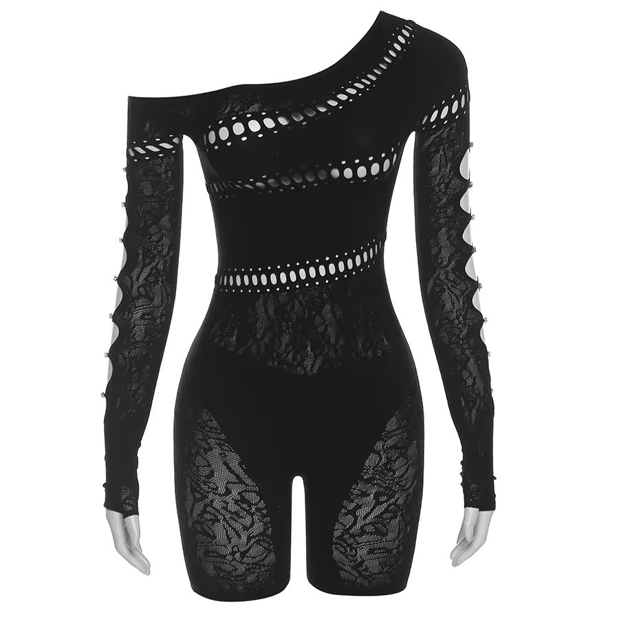 Pika Black Poster Girl Romper