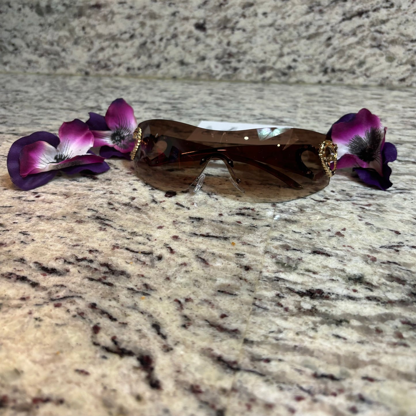 No Love Brown Tint Gold Frame Shades