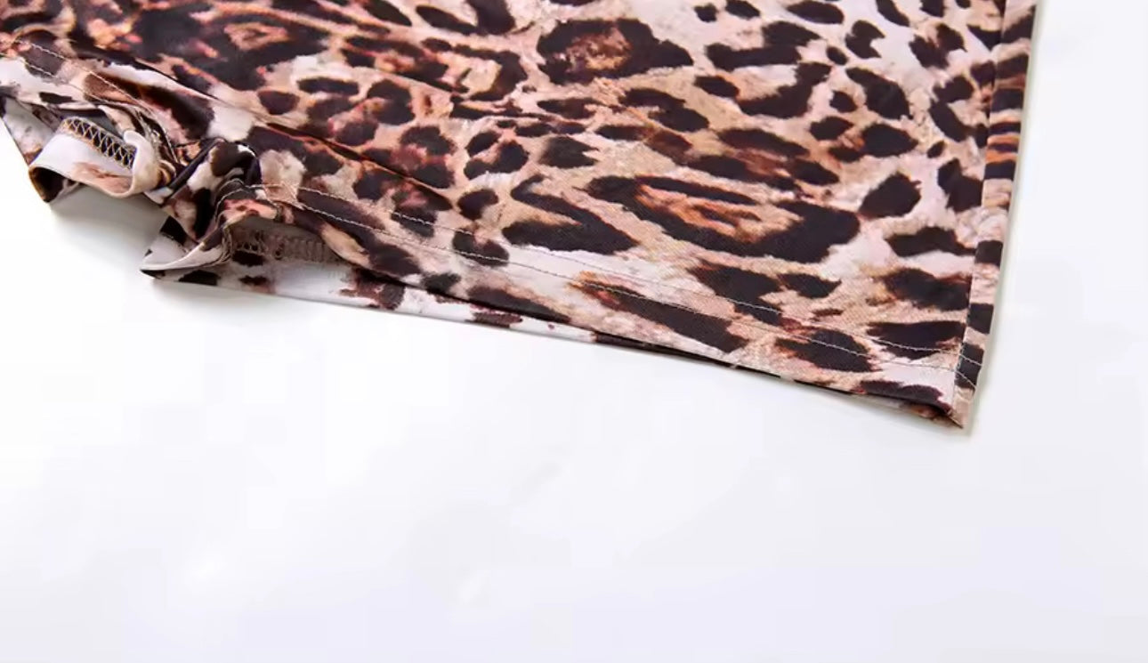 Maya Long Sleeve Jaguar Print Romper