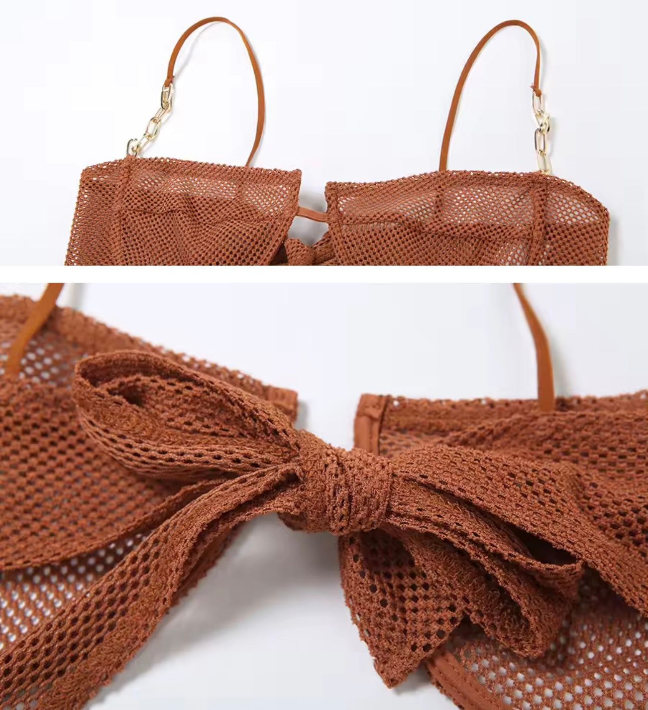 Mona Brown Vacation Two Piece Swimwear Set