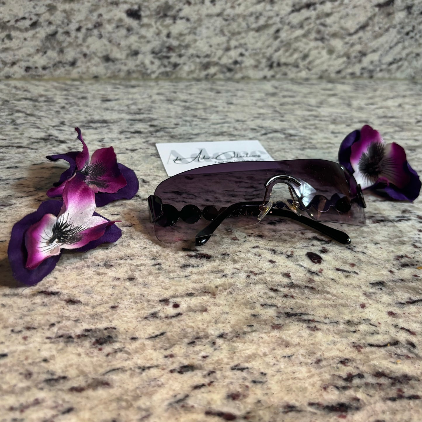 Lick Purple Tinted Circle Design Frame Shades