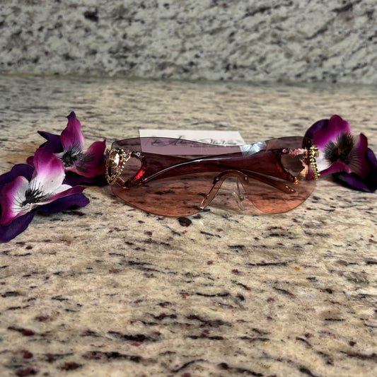No Love Purple Haze Tint Gold Frame Shades