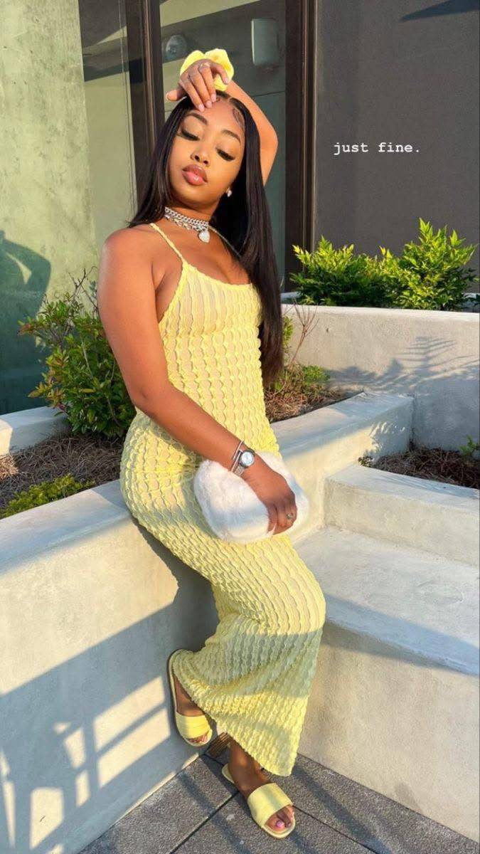 Razor Yellow Backless Tie Up Sundress