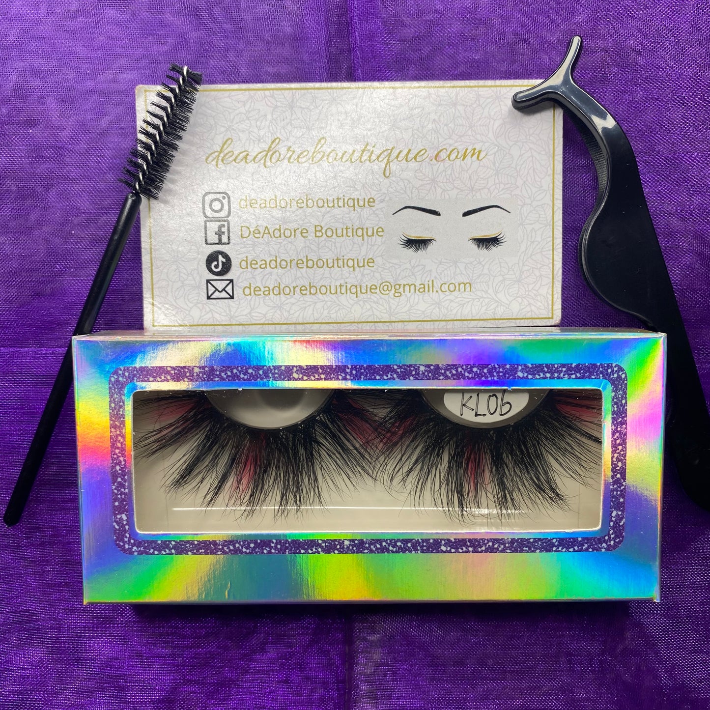 Mink Eyelashes with Color Extensions 25MM