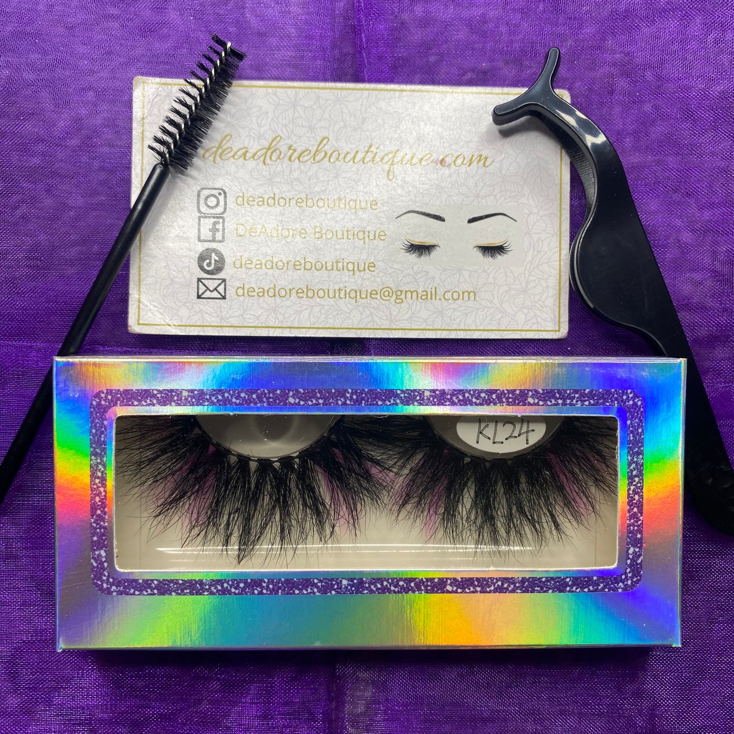 Mink Eyelashes with Color Extensions 25MM