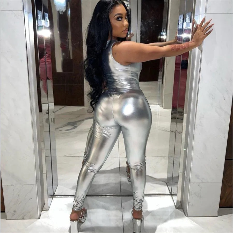 Jo Silver Metallic Two Piece Set