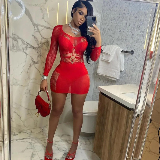 Domi Red Poster Girl Mini Dress