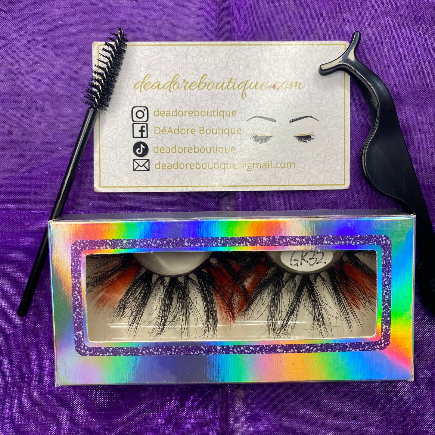 Mink Eyelashes with Color Extensions 25MM