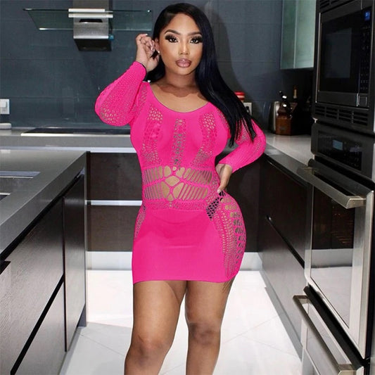 Domi Dark Pink Poster Girl Dress