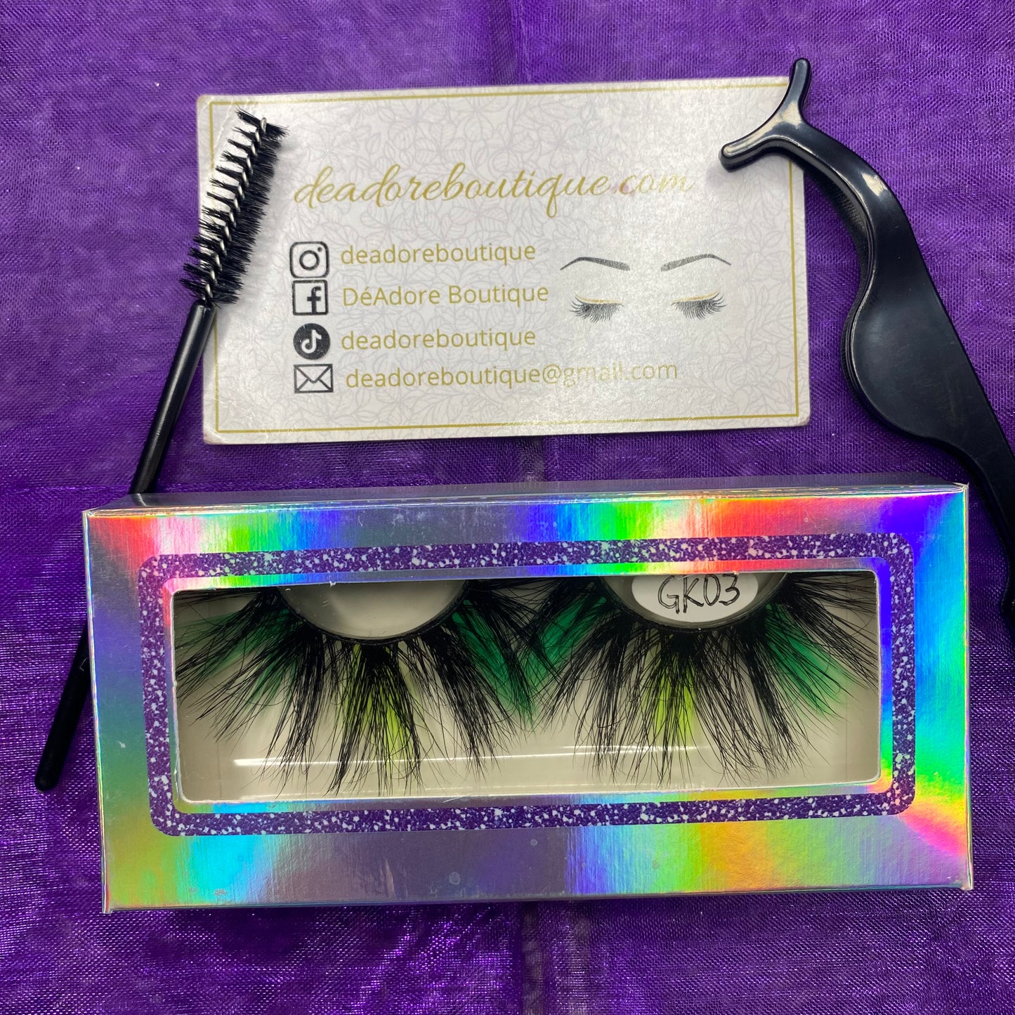 Mink Eyelashes with Color Extensions 25MM