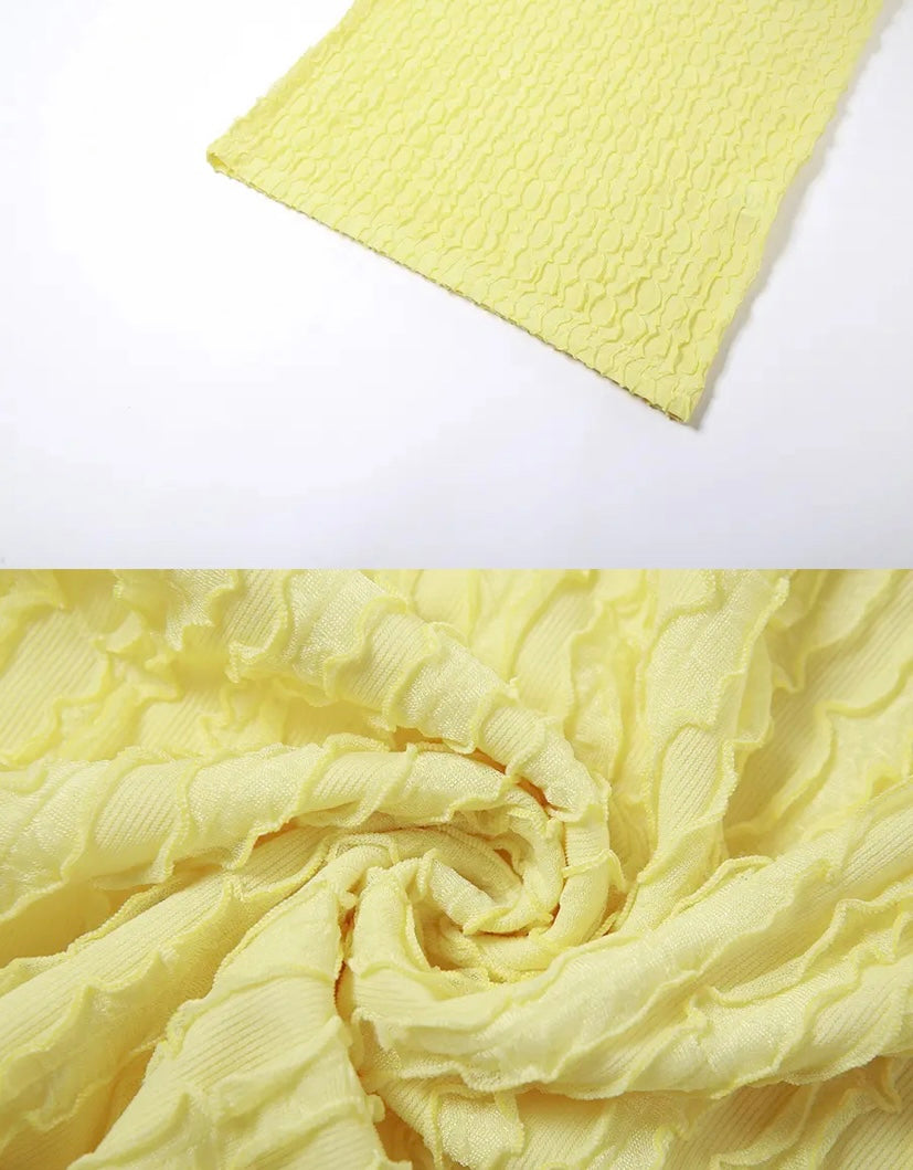 Razor Yellow Backless Tie Up Sundress