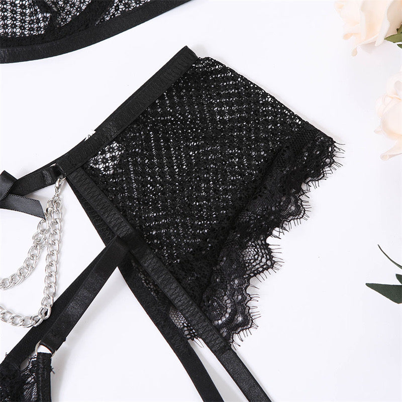 Kiss Black Lingerie Set