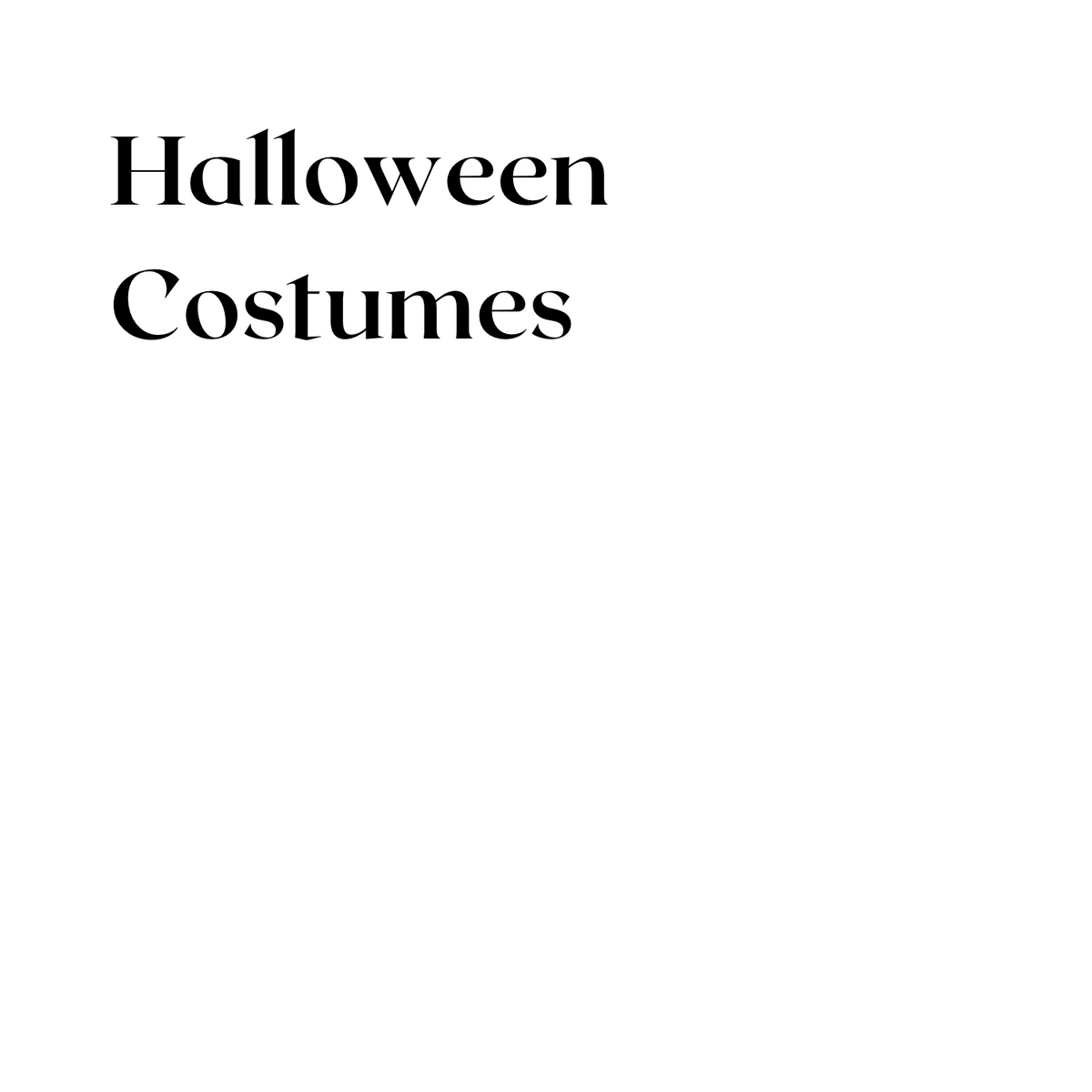Halloween Costumes