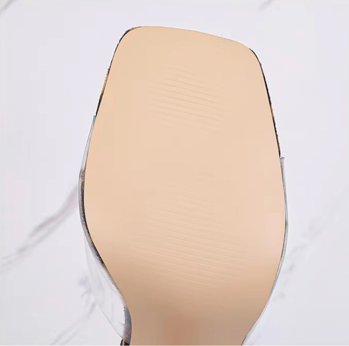 Leopard Print Clear Top Heels