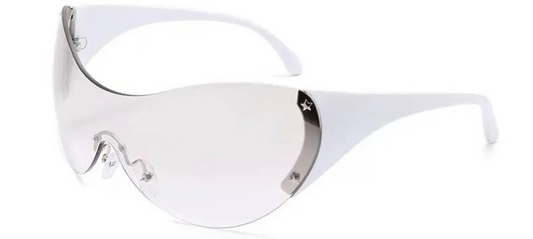 Careful Clear Tint Silver Star Detail Shades