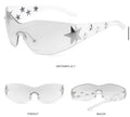 Please Me Clear Tint Silver Star Detail Shades