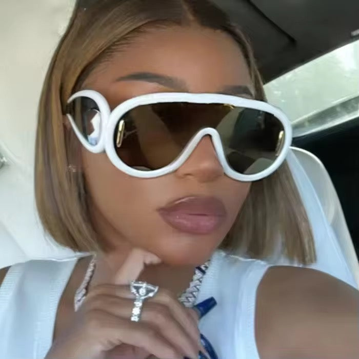 Livi White Oversized Fashion Shades
