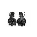 Black Polka Dot Mini Heels with Bow