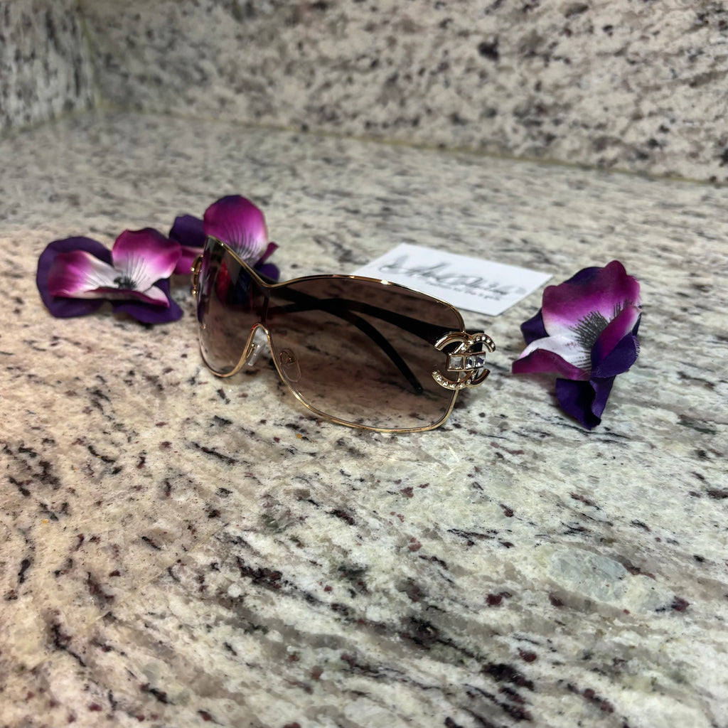 CC Brown Tint Gold Frame Shades