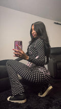 Agia Black Polka Dot Tracksuit
