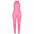Jaei Pink Backless Lace Jumpsuit