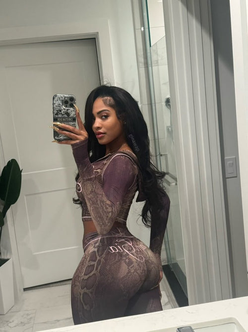 Agia Snake Print Tracksuit