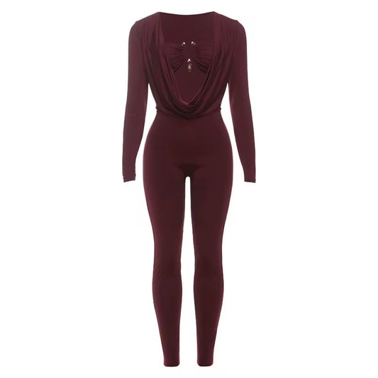 Baiz Burgundy Jumpsuit