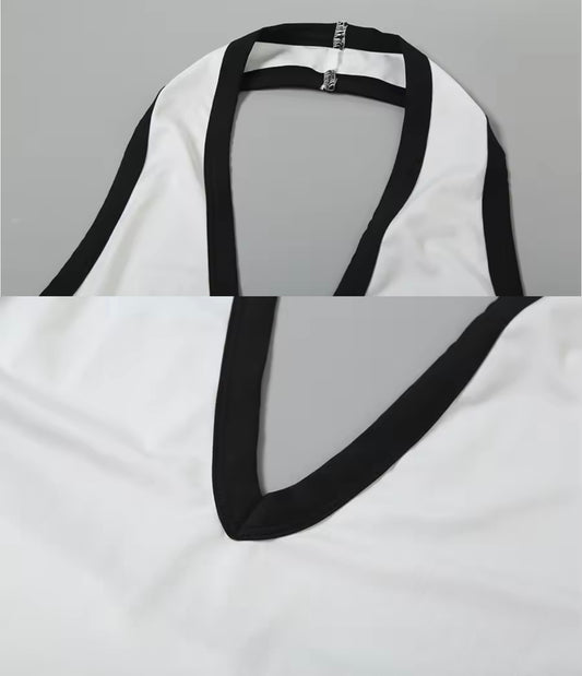 Dora White Sleeveless Backless Mini Dress