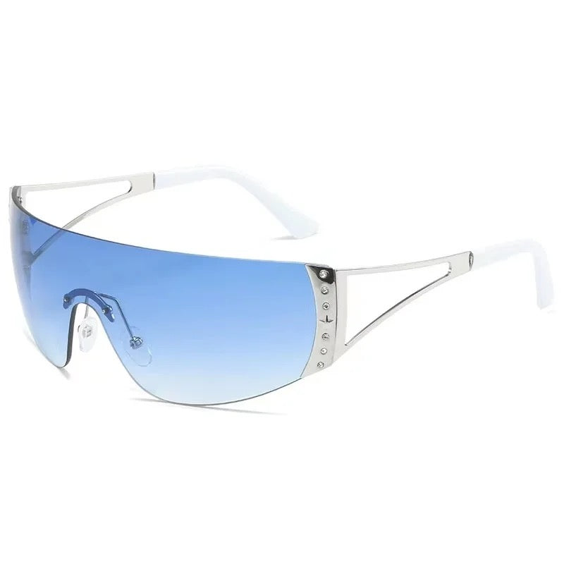 Diana Blue Tint Silver Frame Stunning Shades