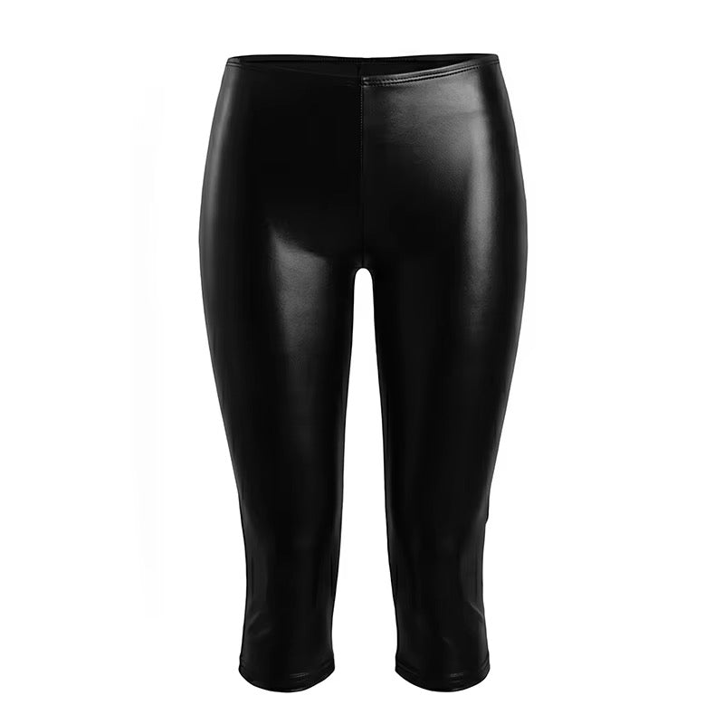 Otia Black Holey Two Piece Leather Set