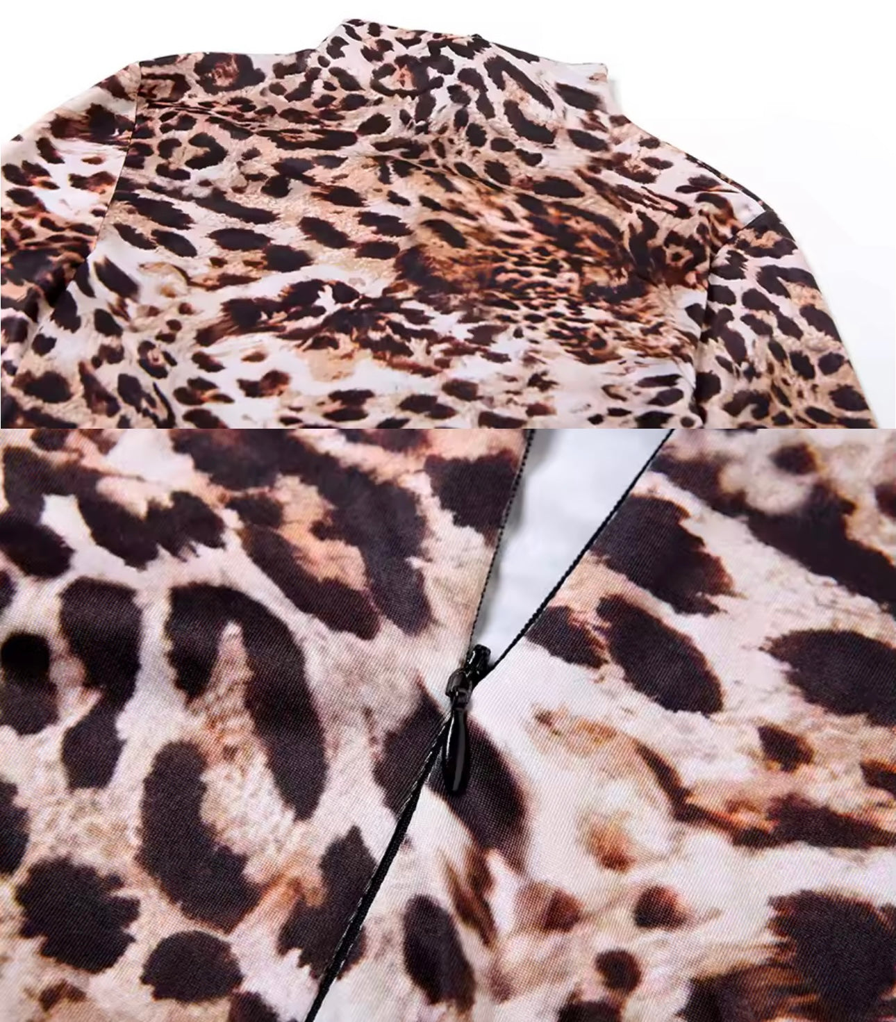 Maya Long Sleeve Jaguar Print Romper