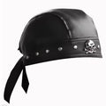 Leather Skull Tie Up Hats