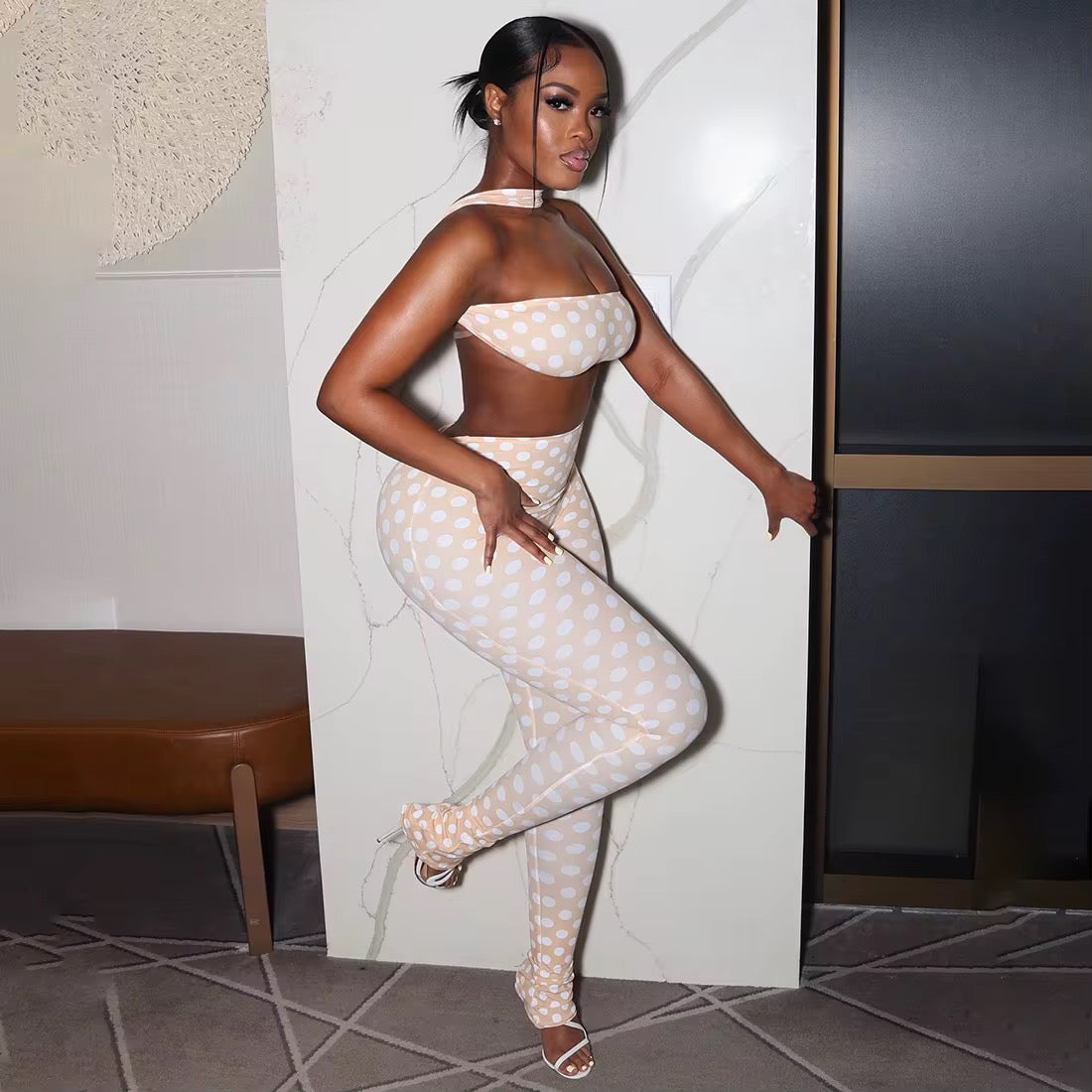 Kija Poka Dots Nude Set