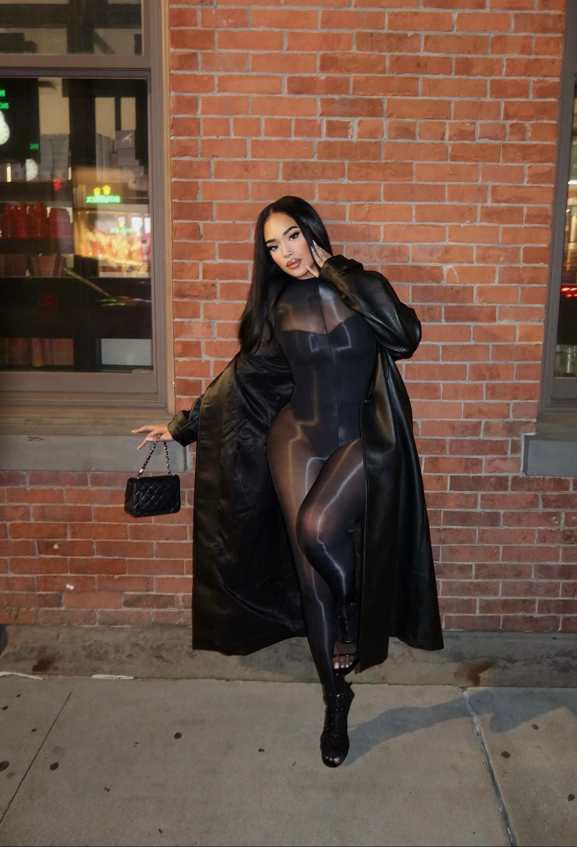 Zeus Body Black Mesh Jumpsuit