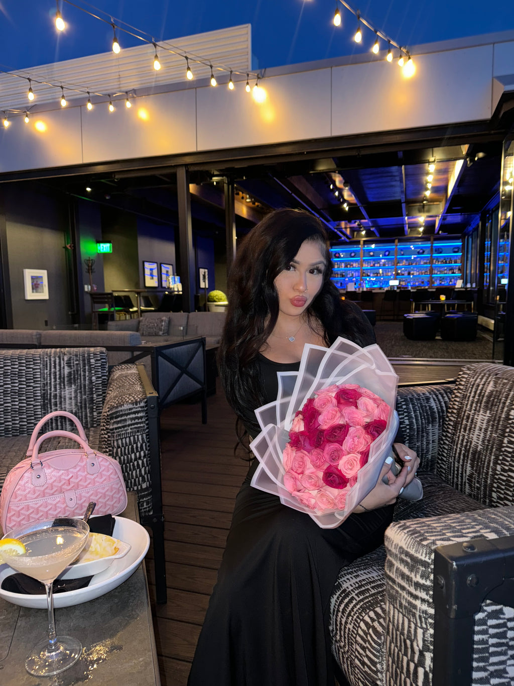 Lori Black Bodycon Maxi Dress