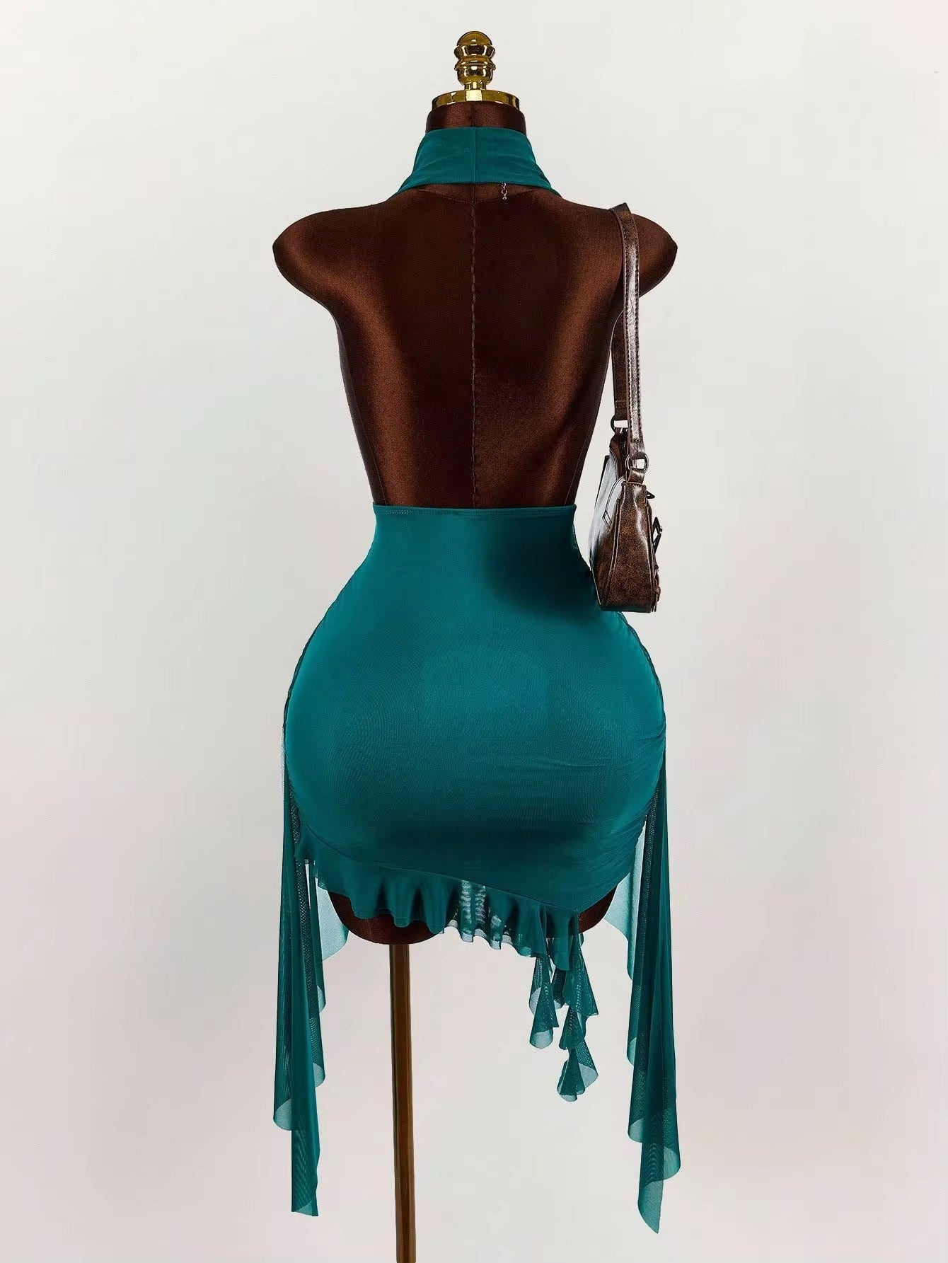 Ziya Green Classy Sexy Dress